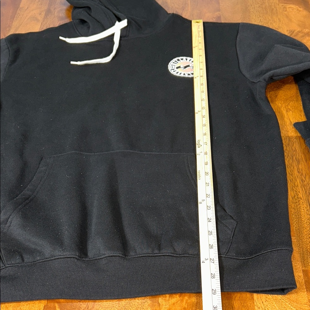 Billabong men’s Black Hoodie with Wave Graphic surf/skate M - Picture 6 of 7
